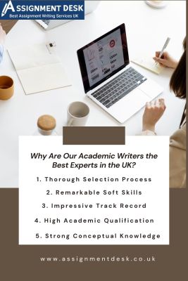 Discover why Assignment Desk offers the best assignment help in the UK! Our academic writers are selected through a thorough selection process, ensuring only the most qualified join our team. They possess remarkable soft skills, enabling effective communication and personalized support. With an impressive track record of successful projects, our experts demonstrate their commitment to excellence. Each writer holds high academic qualifications and boasts strong conceptual knowledge in their field. Choose Assignment Desk for unparalleled assignment help and achieve academic success with the best experts in the UK!
Visit for more information ;https://www.assignmentdesk.co.uk/