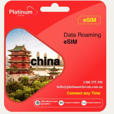 Explore China with ease using Platinum Telecom's Travel Data eSIM. Our eSIM offers seamless connectivity, allowing you to stay connected wherever you go. Enjoy fast, reliable internet access for all your travel needs without worrying about roaming charges.

Visit US:  https://platinumtelecom.com.au/product/china-roaming-data-esim/