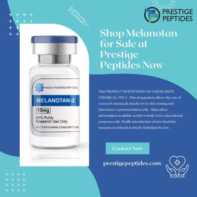 Shop our Melanotan for sale at Prestige Peptides. Our premium peptide is perfect for enhancing your tan and promoting skin health. With a commitment to quality and customer satisfaction, we provide the best products for your needs. Don’t miss out—buy Melanotan while it’s on sale.

Visit US:  https://prestigepeptides.com/product/mt2/