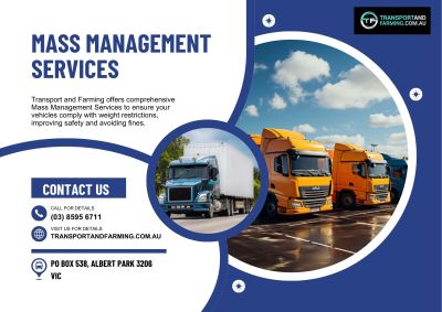 Transport and Farming offers comprehensive Mass Management Services to ensure your vehicles comply with weight restrictions, improving safety and avoiding fines. Our expert team provides solutions to manage load limits and stay compliant with industry regulations. We make it easy for you to track, measure, and manage the weight of your vehicles, ensuring smooth operations and reduced risks. Reach out today to learn more about how our mass management services can benefit your business.


https://transportandfarming.com.au/mass-management/