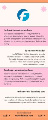 Visit fesbook vidio download com by FADOWN for quick and easy fesbook vidio downloads. Our platform lets you save videos directly from Facebook with no hassle. Simply paste the video URL, and download in high quality in just a few seconds. Whether it's for personal use or offline viewing, FADOWN ensures a smooth and reliable experience. With support for all types of fesbook vidio, you can enjoy your favorite content anytime, anywhere. Start using our tool today for seamless downloads.

https://fadown.com/